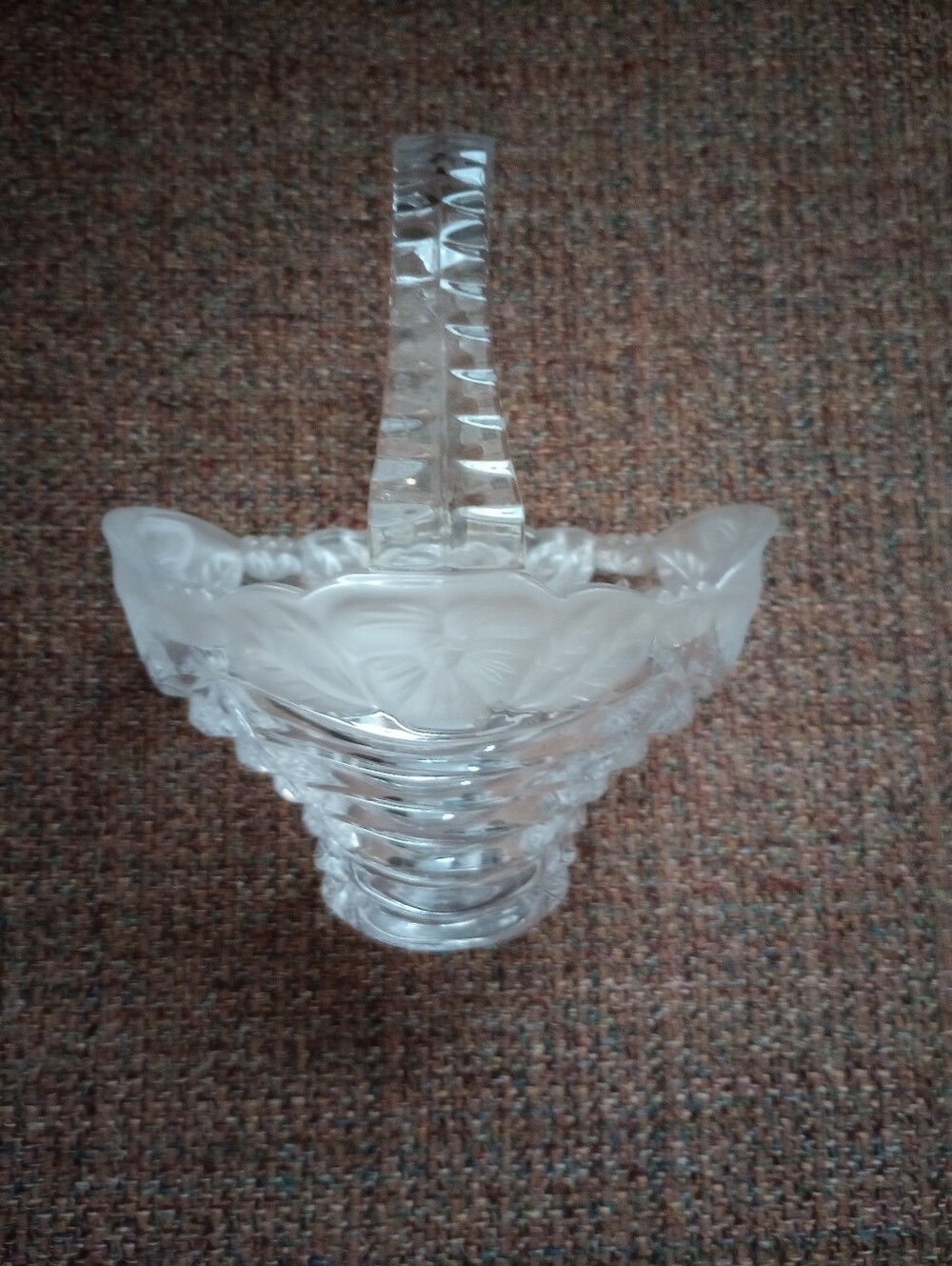 Anna Hutte Bliekristall Lead Crystal Floral Design Basket
